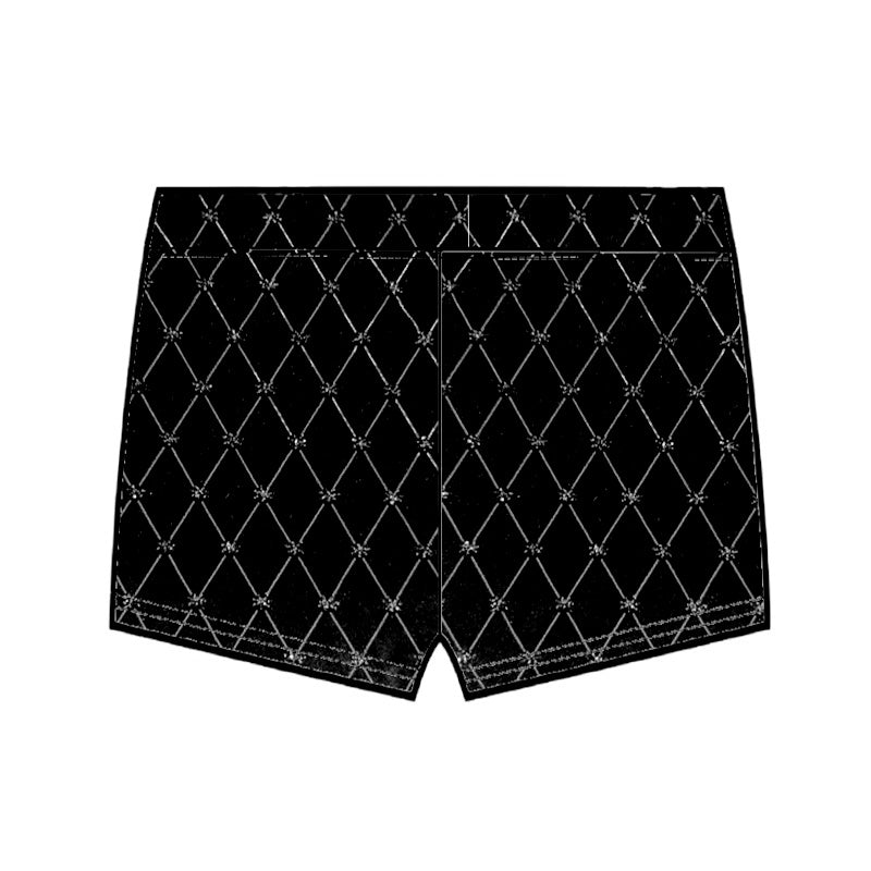 BLACK DIAMOND VELVET SHORTS