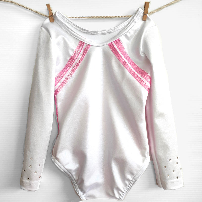 BUBBLEGUM SWEETHEART LONG SLEEVE LEOTARD - SIZE 4