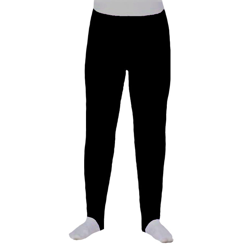 BOYS BLACK STIRRUP PANTS - LONGS