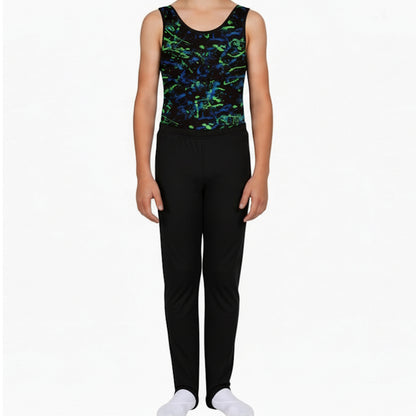BOYS BLACK STIRRUP PANTS - LONGS