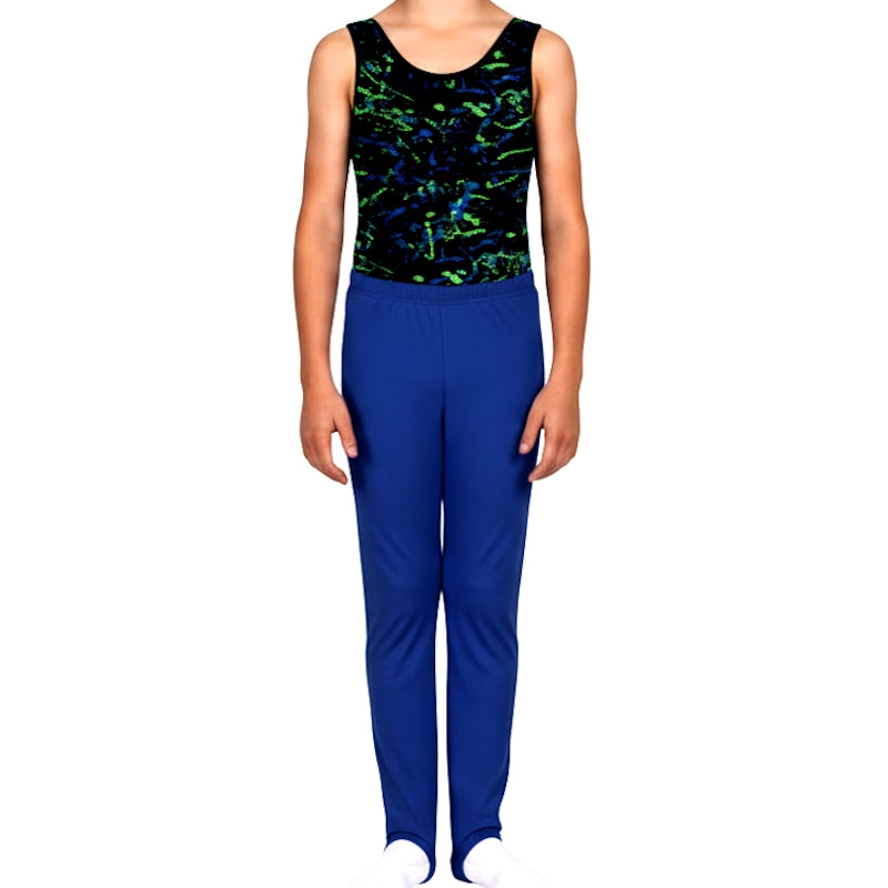 BOYS ROYAL BLUE STIRRUP PANTS - LONGS