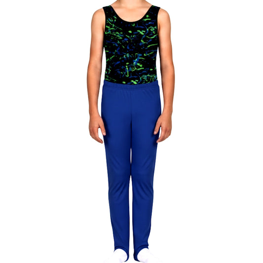 BOYS ROYAL BLUE STIRRUP PANTS - LONGS