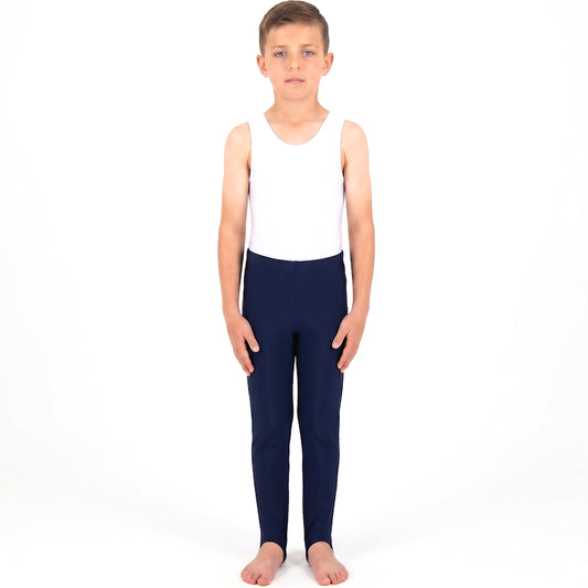 BOYS NAVY STIRRUP PANTS - LONGS