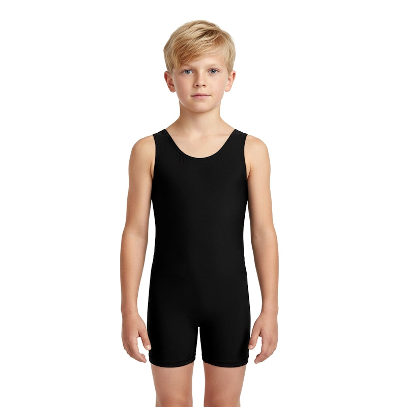 BOYS PLAIN COLOURS ACTIVE BIKETARD - 6 Colours