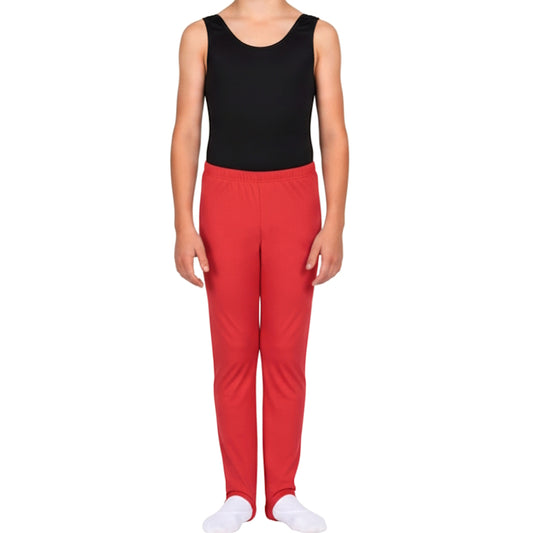 BOYS RED STIRRUP PANTS - LONGS