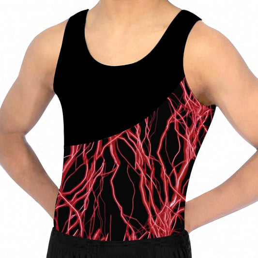 BOYS RED LIGHTNING BIKETARD or LEOTARD