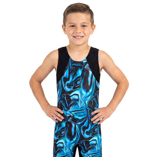 BOYS BLACK ECHO BIKETARD or LEOTARD