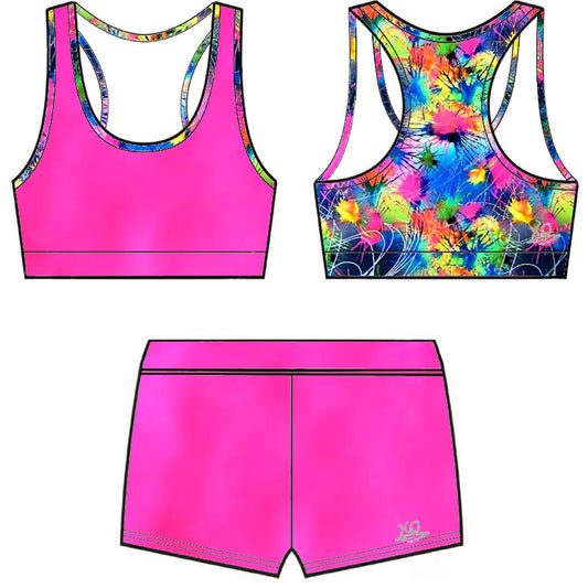 CARNIVAL CROP & SHORTS SET