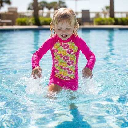 fluro rashie swim set