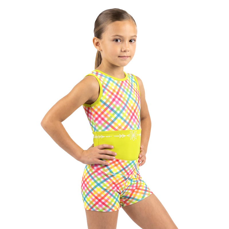 CHECK IT OUT LEOTARD & SHORTS SET