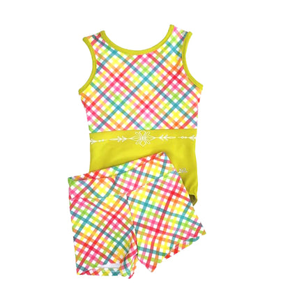 CHECK IT OUT LEOTARD & SHORTS SET