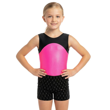 PINK DIAMOND LEOTARD & SHORTS SET