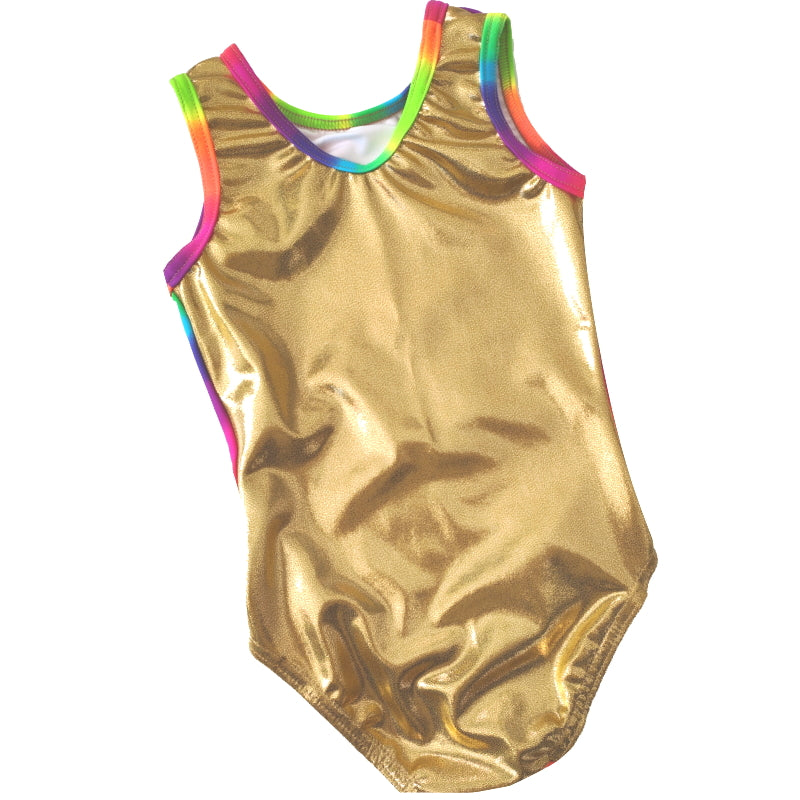 GOLD RAINBOW LEOTARD or BIKETARD