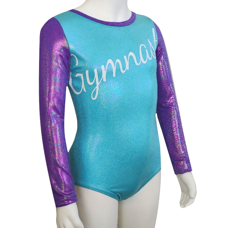 "GYMNAST" LONG SLEEVE LEOTARD - SIZE 8