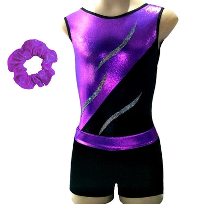 LILY LEOTARD & SHORTS - PURPLE/PINK