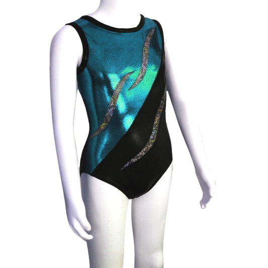 LILY LEOTARD - EMERALD & SILVER