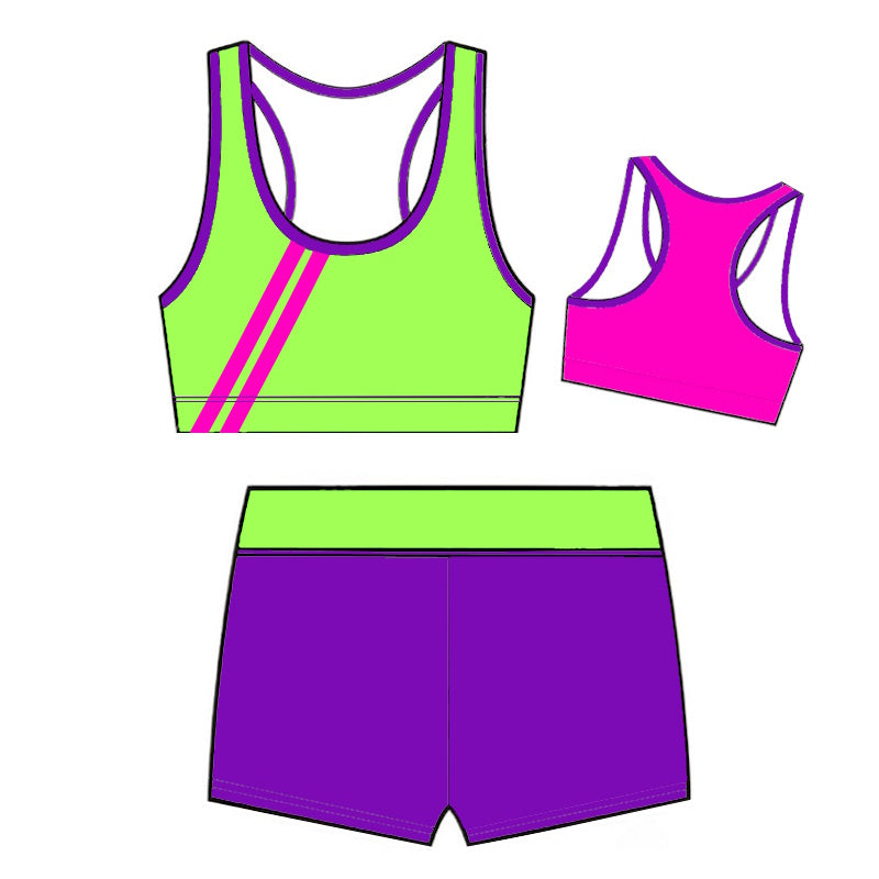 PIZZAZZ CROP & SHORTS SET