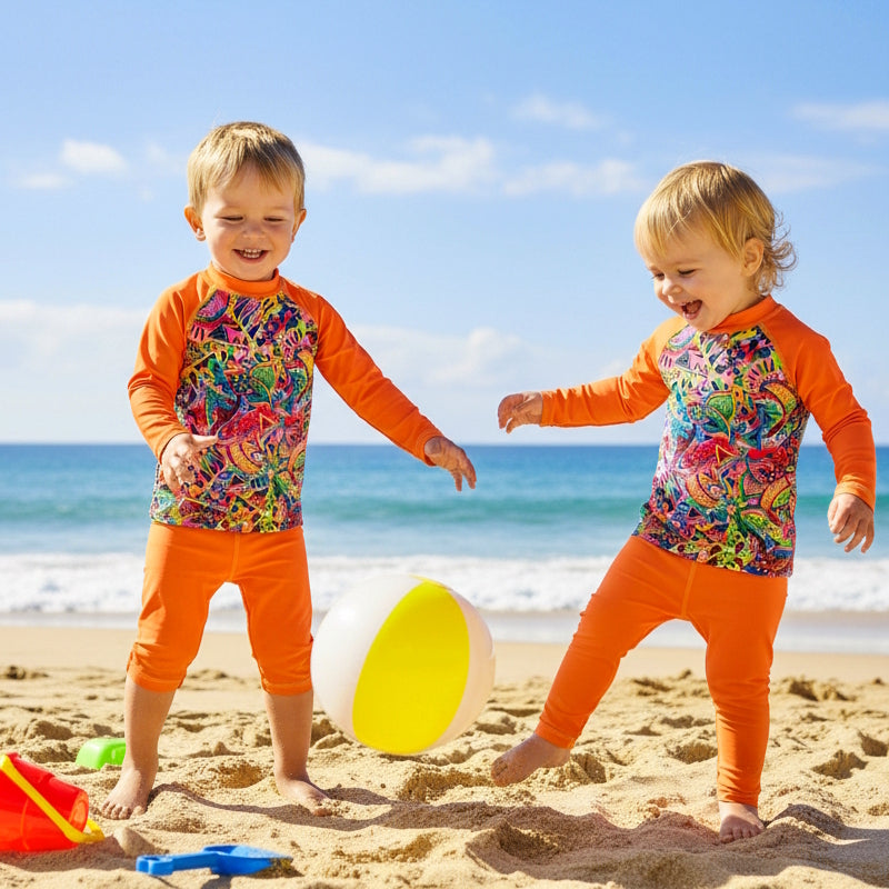 MIAMI FULL LENGTH RASHIE SET with a choice of Fluro colours – INSPIRE xo