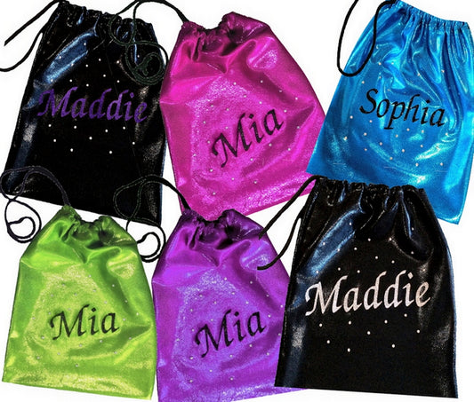 PERSONALISED BAGS with CRYSTALS - ALL COLOURS