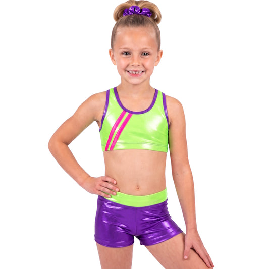 PIZZAZZ CROP & SHORTS SET