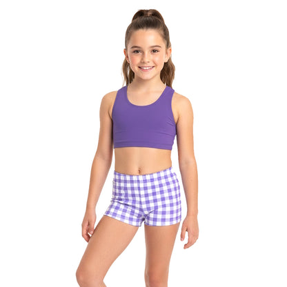 PURPLE POWER CROP & SHORTS SET