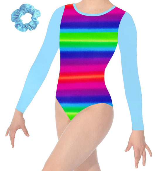 CAPRI RAINBOW LONG SLEEVE LEOTARD