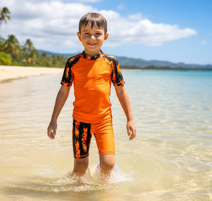 REEF SHORT SLEEVE HALF SET with a choice of Fluro colours & bottoms
