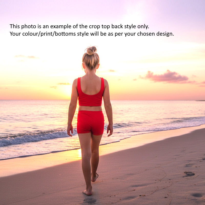 PARADISE HALF n HALF CROP SWIM SET