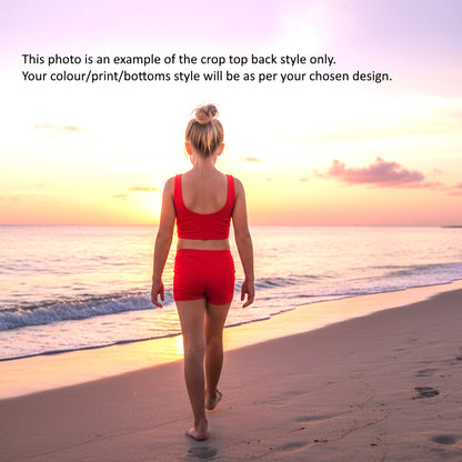 PARADISE HALF n HALF CROP SWIM SET