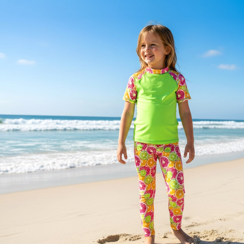 CITRUS SHORT SLEEVE RASHIE SET with a choice of bottoms