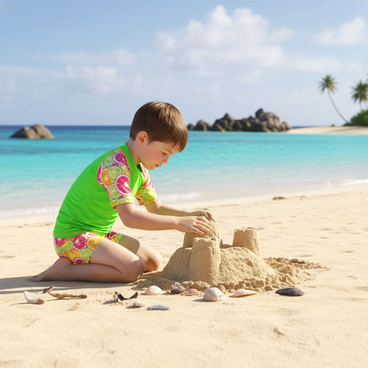 CITRUS SHORT SLEEVE RASHIE SET with a choice of bottoms