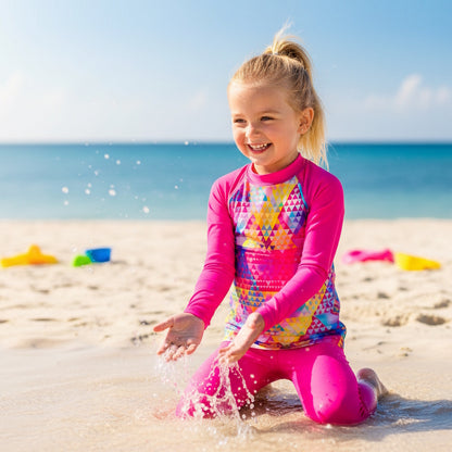 BONDI LONG SLEEVE RASHIE SET with a choice of bottoms