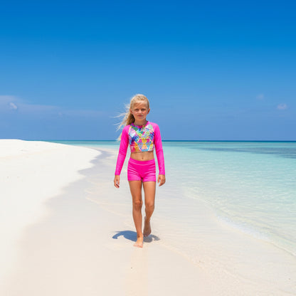 Crop top and shorts swimsuit 