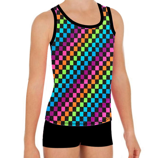 CHECKERS SINGLET & SHORTS SET