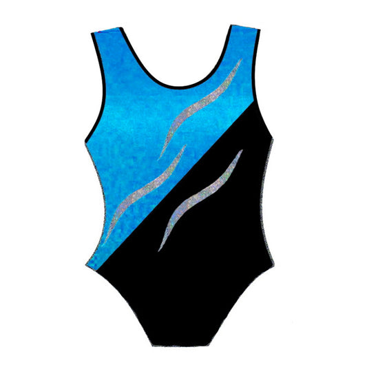 LILY LEOTARD - AQUA & SILVER