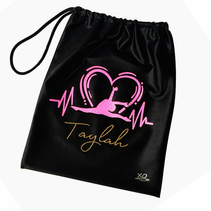 PERSONALISED HEARTBEAT BAG - FLURO PINK